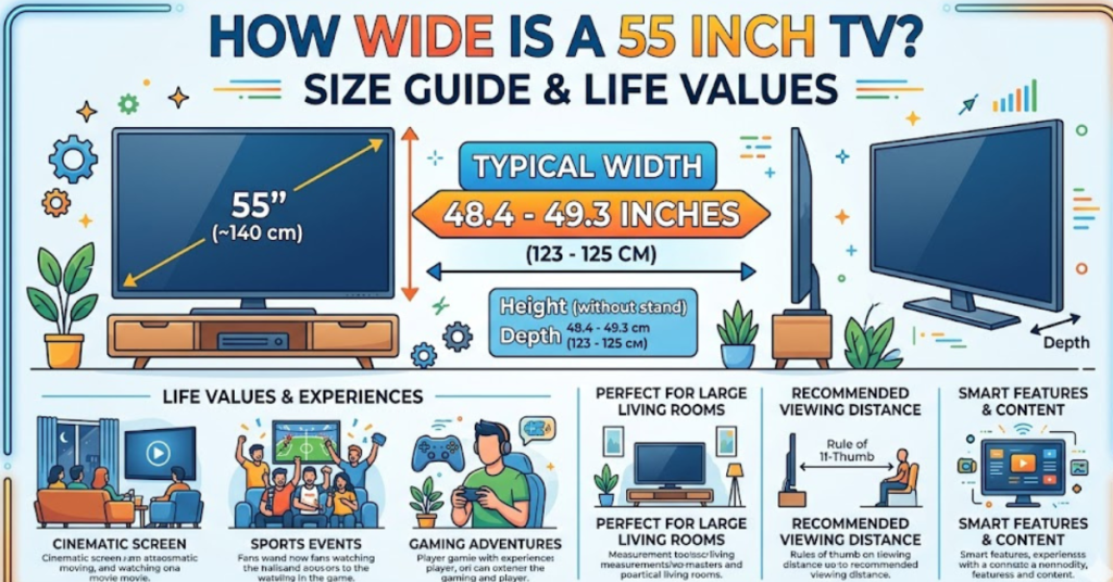 How Wide Is a 55 Inch TV? Size Guide & Life Values