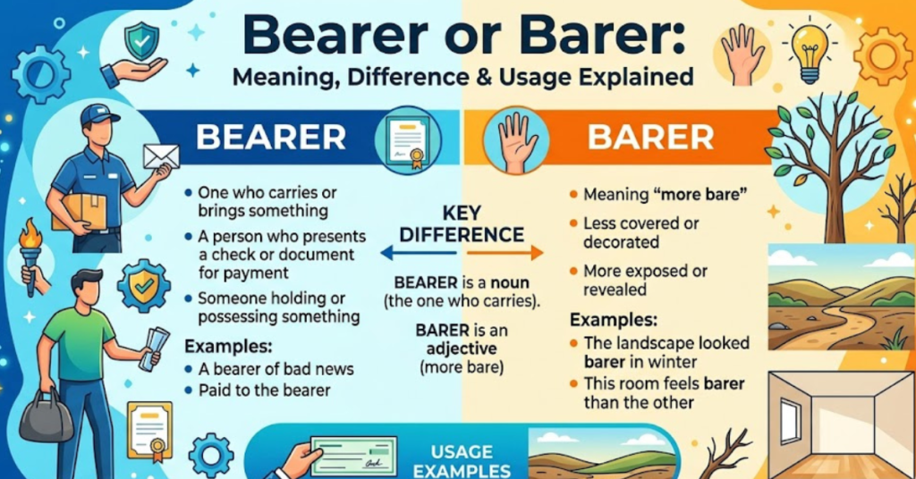 Bearer or Barer: Meaning, Difference & Usage Explained