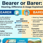Bearer or Barer: Meaning, Difference & Usage Explained