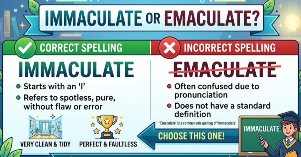 Immaculate or Emaculate? Correct Spelling Explained