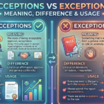 Acceptions vs Exceptions: Meaning, Difference & Usage