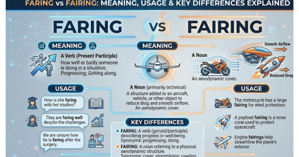 Faring vs Fairing: Meaning, Usage & Key Differences Explained