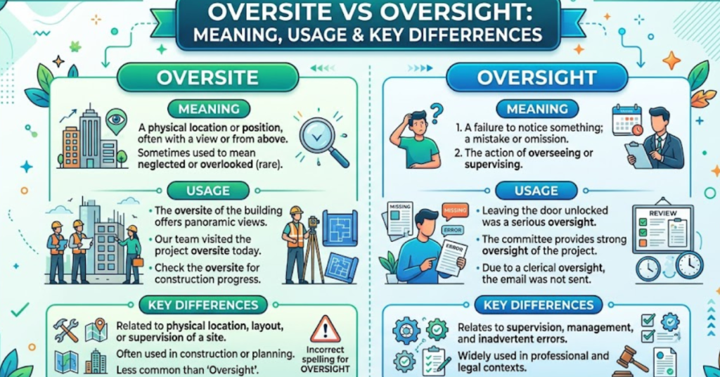 Oversite vs Oversight: Meaning, Usage & Key Differences