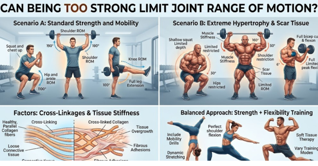 Can Being Too Strong Limit Joint Range of Motion?