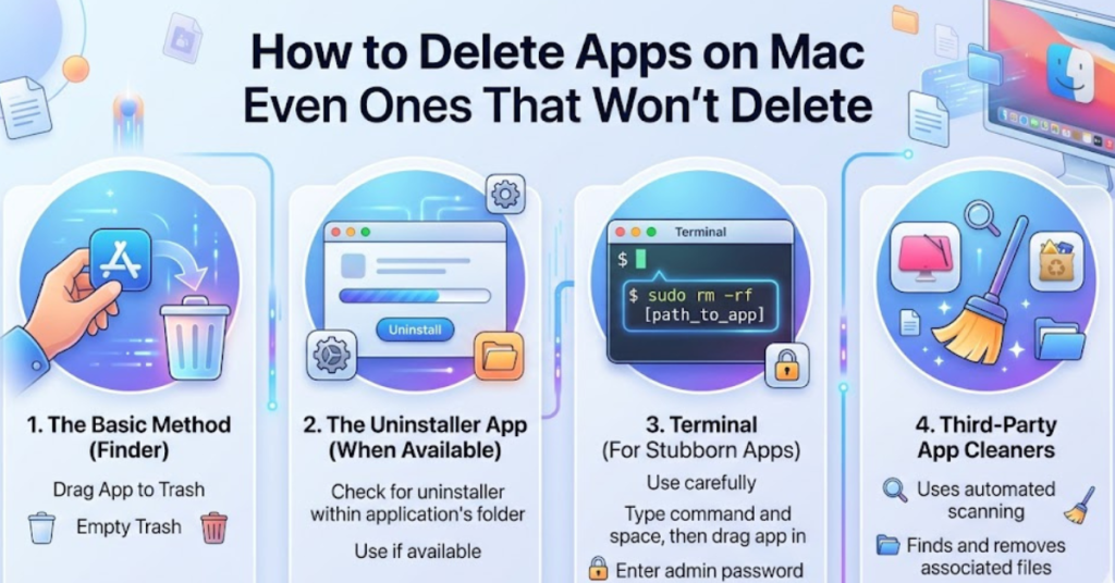 How to Delete Apps on Mac Even Ones That Won’t Delete