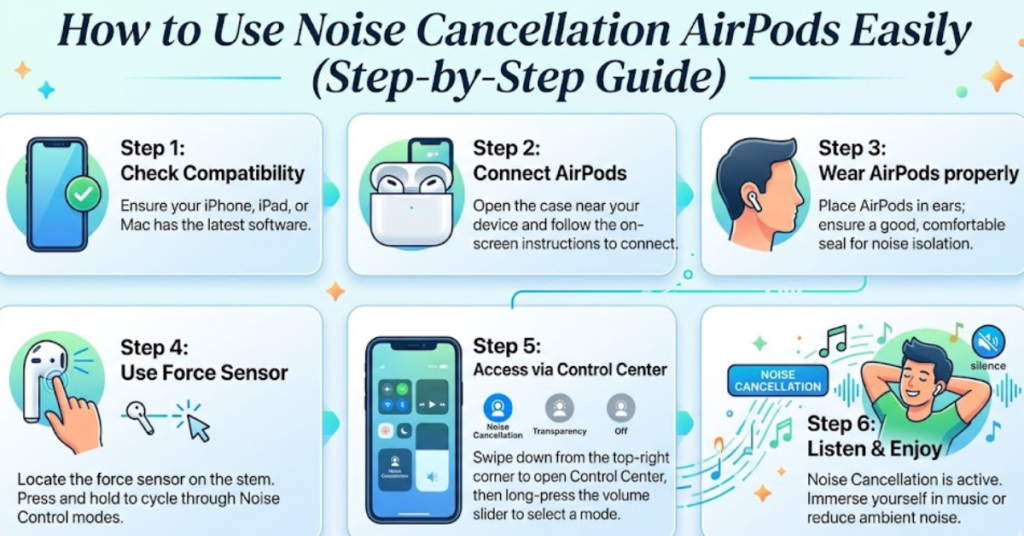 How to Use Noise Cancellation AirPods Easily Step-by-Step Guide