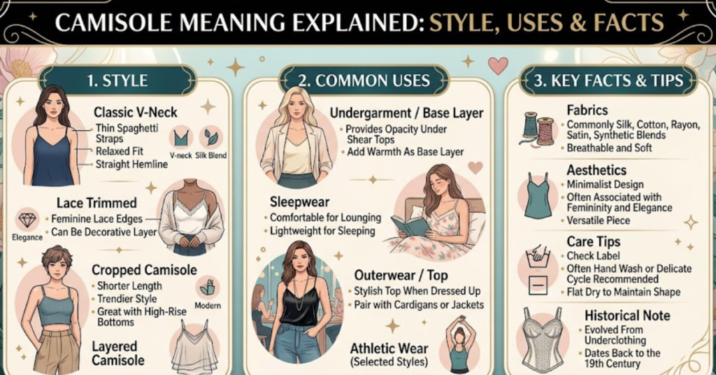Camisole Meaning Explained: Style, Uses & Facts