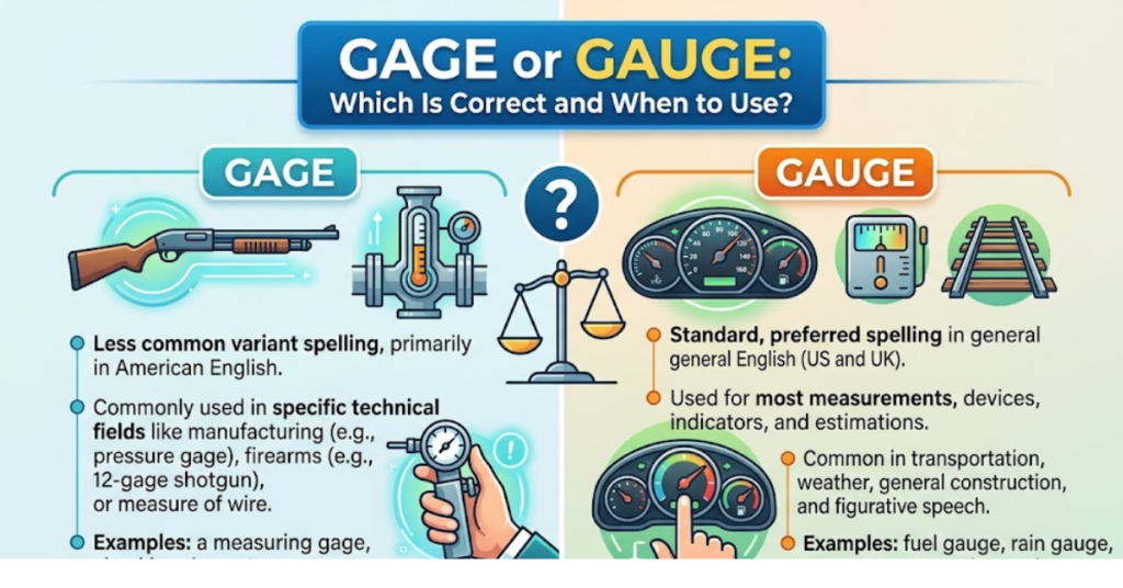 Gage or Gauge: Which Is Correct and When to Use