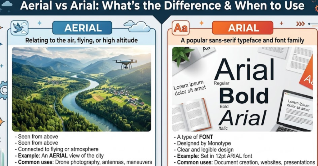 Aerial vs Arial: What’s the Difference & When to Use