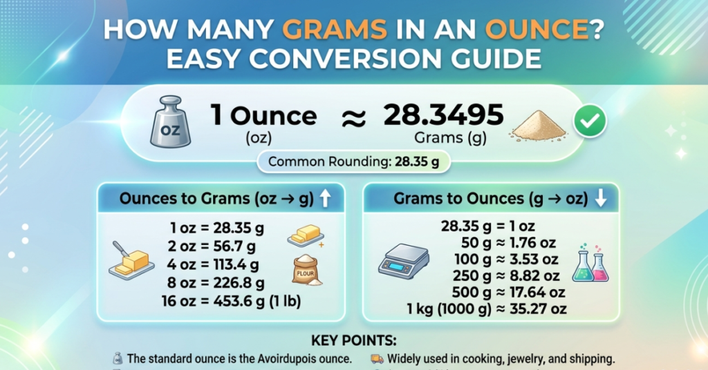 How Many Grams in an Ounce