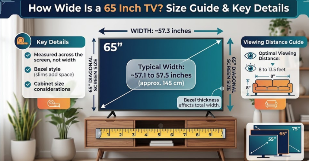 How Wide Is a 65 Inch TV? Size Guide & Key Details