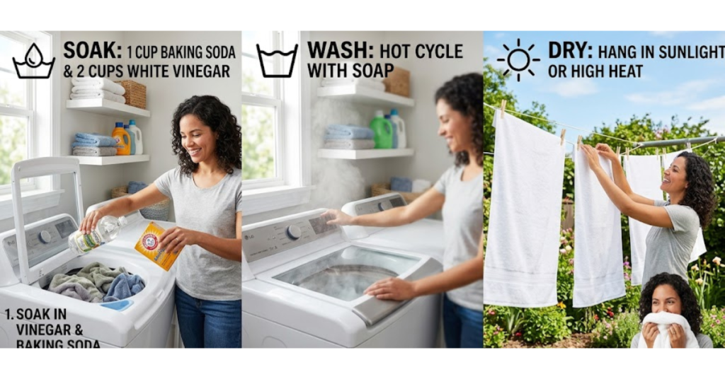 Remove Mildew Smell from Towels Fast & Effectively