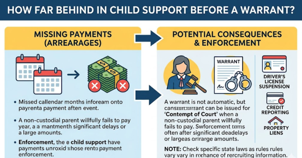 How Far Behind in Child Support Before a Warrant?