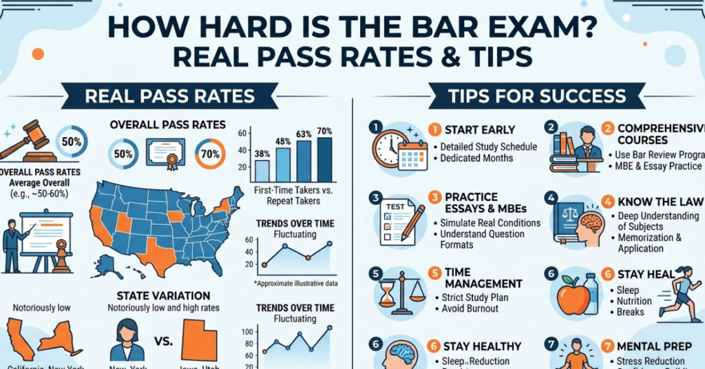 How Hard Is the Bar Exam? Real Pass Rates & Tips