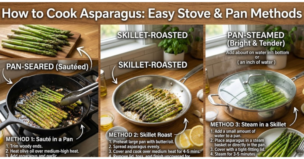 How to Cook Asparagus: Easy Stove & Pan Methods