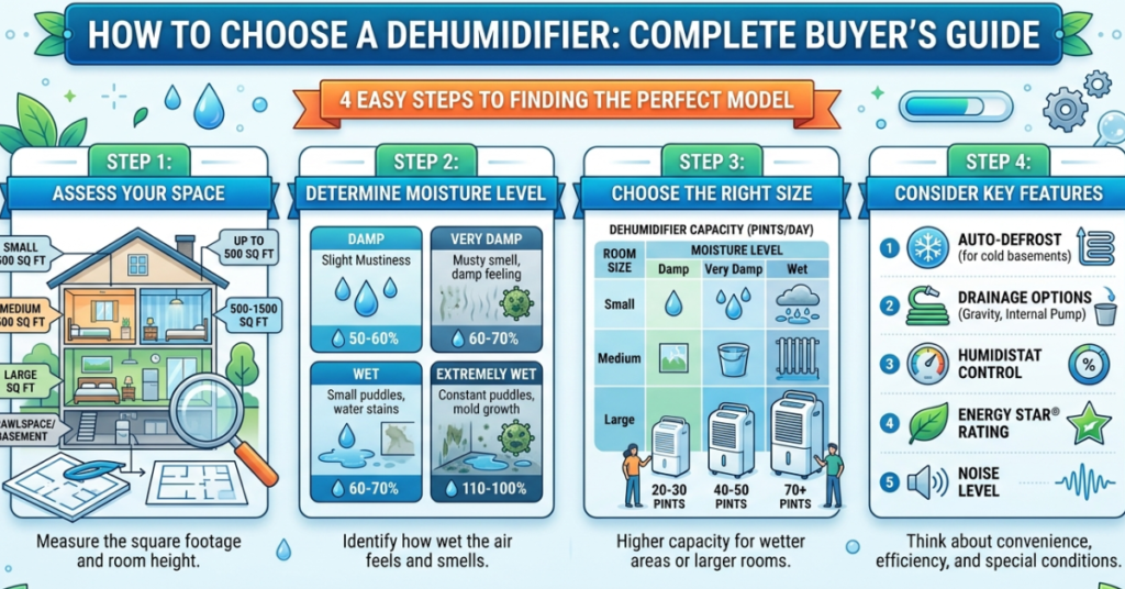 How to Choose a Dehumidifier: Complete Buyer’s Guide