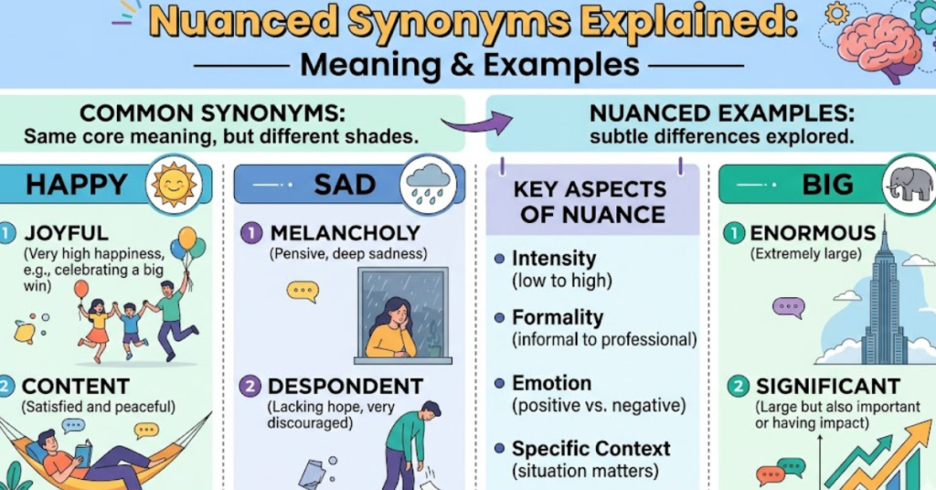 Nuanced Synonyms Explained: Meaning & Examples