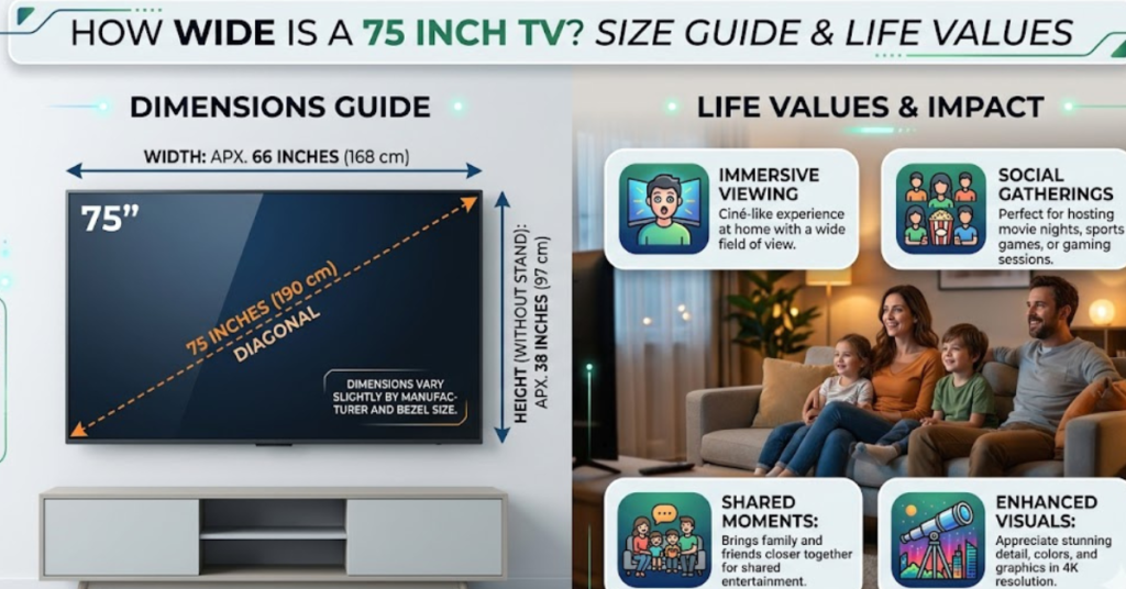 How Wide is a 75 Inch TV? Size Guide & Life Values