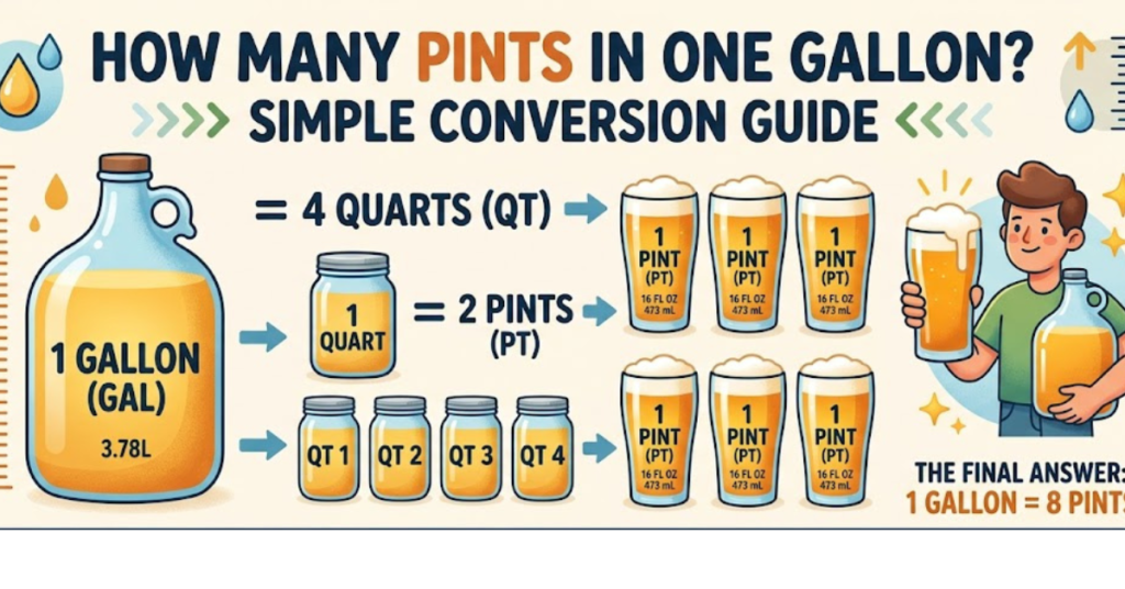 How Many Pints in One Gallon? Simple Conversion Guide