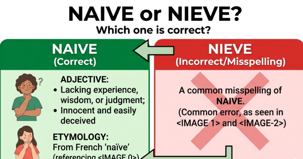 Naive or Nieve? Correct Spelling & Meaning