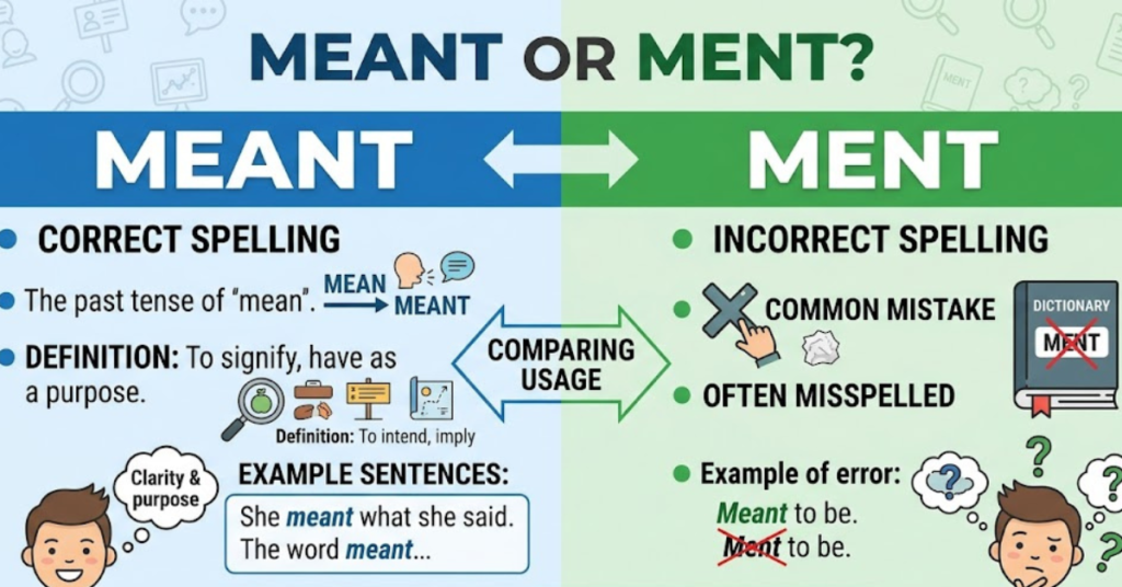 Meant or Ment: Which Spelling Is Correct?