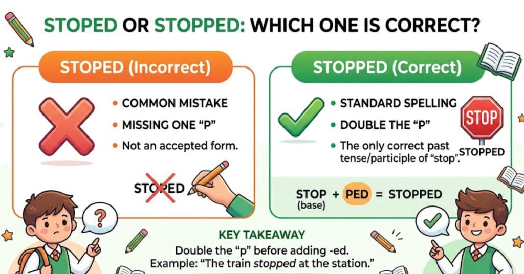Stoped or Stopped: Which Is Correct?