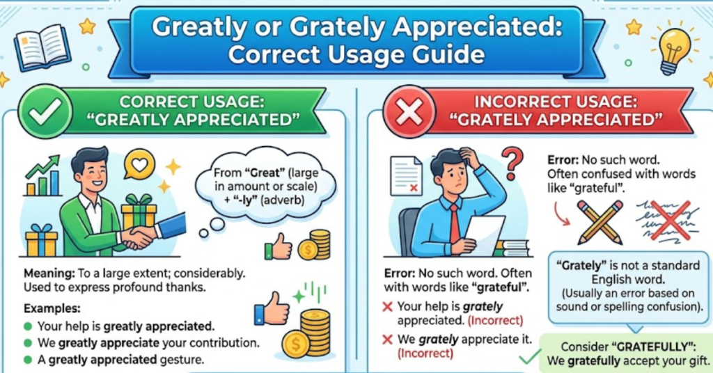 Greatly or Grately Appreciated: Correct Usage Guide
