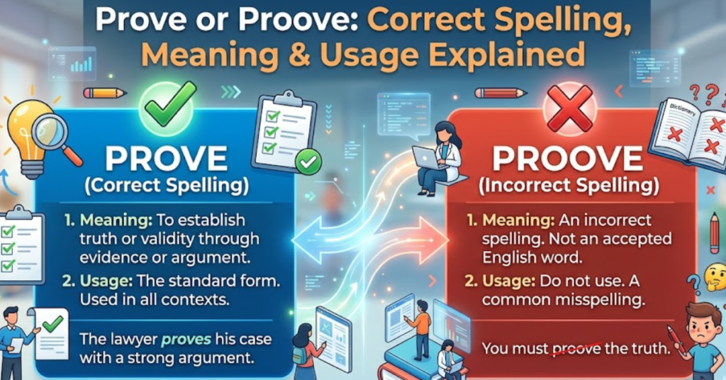 Prove or Proove: Correct Spelling, Meaning & Usage Explained