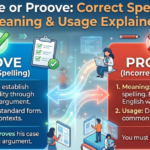 Prove or Proove: Correct Spelling, Meaning & Usage Explained