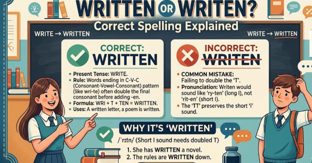 Written or Writen: Correct Spelling Explained