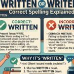 Written or Writen: Correct Spelling Explained