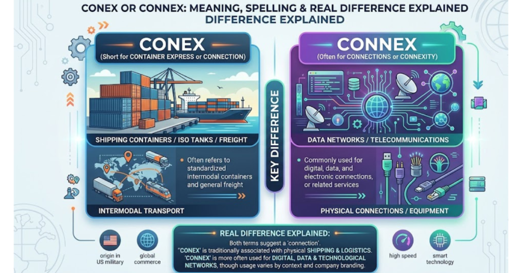 Conex or Connex: Meaning, Spelling & Real Difference Explained