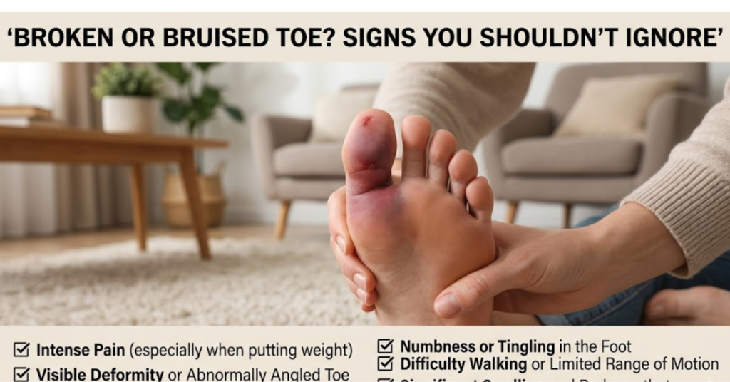 Broken or Bruised Toe? Signs You Shouldn’t Ignore
