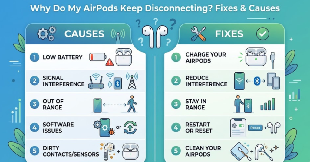 Why Do My AirPods Keep Disconnecting? Fixes & Causes