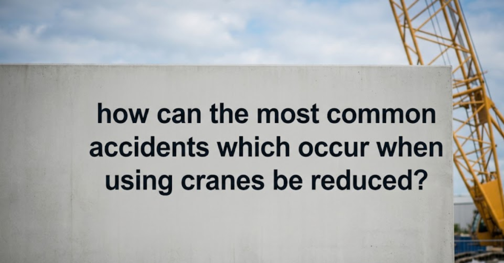 How Can the Most Common Accidents Which Occur When Using Cranes Be Reduced?