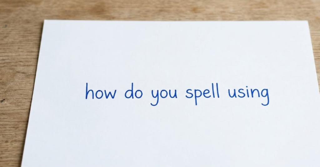 How Do You Spell Using? Correct Spelling Explained