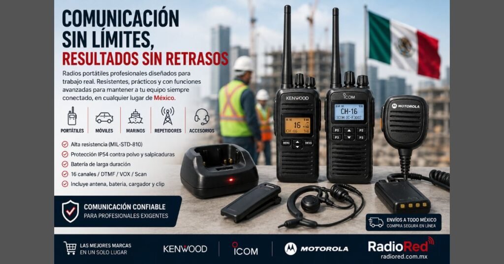 Radios portátiles profesionales: una herramienta clave para mantener equipos conectados en México